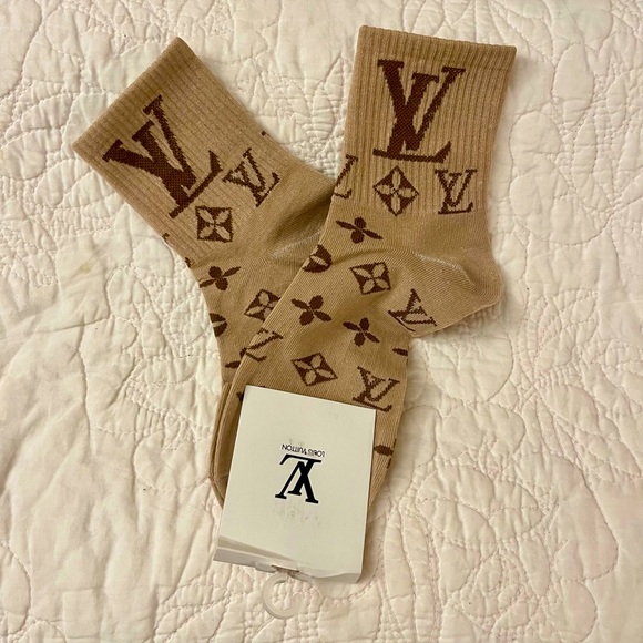Luxury Alternative Accessories - 📌Luxury Print Socks - Cream Beige📌